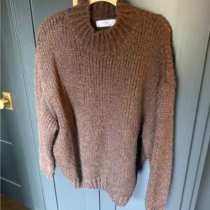 Cozy Brown Knit Sweater